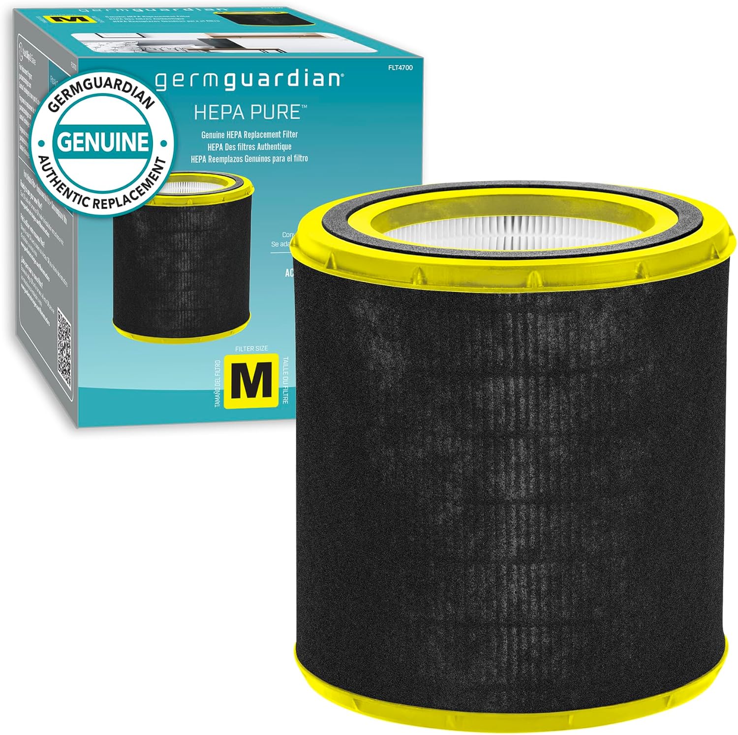 Germ Guardian FLT4700 360 Derece Gerçek HEPA GERÇEK Hava Temizleyici Yedek Filtre M, GermGuardian AC4700 için Aktif Karbon Filtreli - Görsel 3