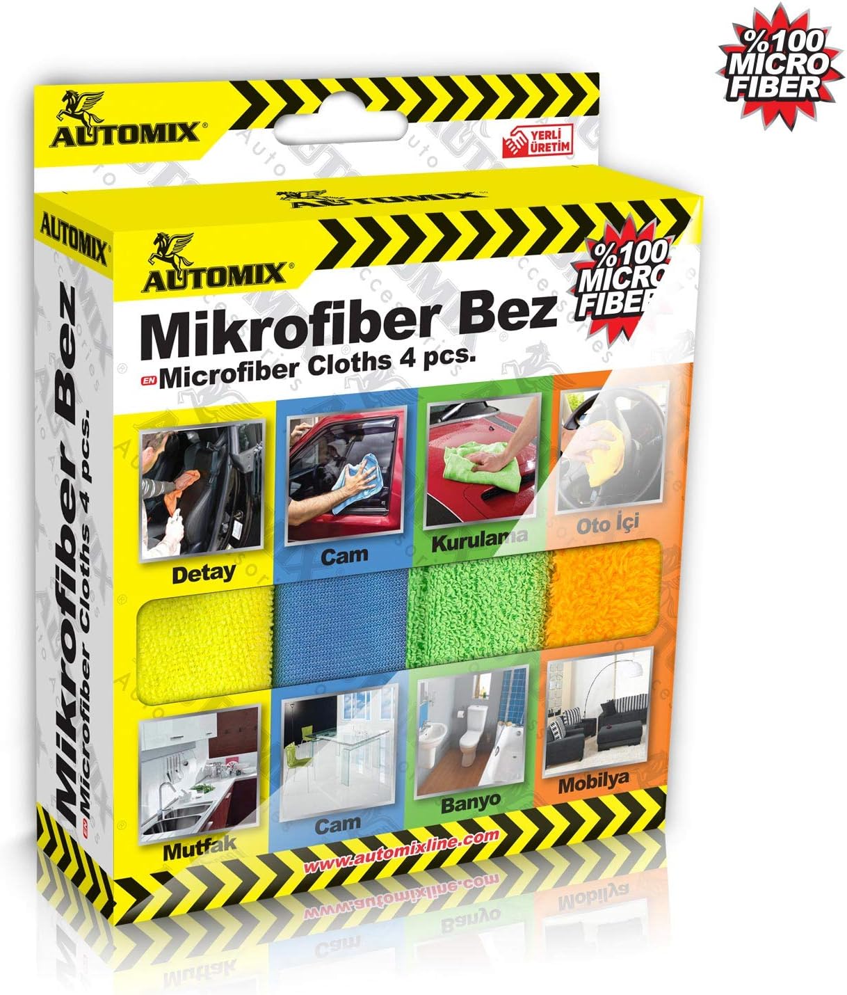Alternative view of Automix 4’lü Kutulu Mikrofiber Bez | Aracınız İçin Pratik ve Çiziksiz Temizlik