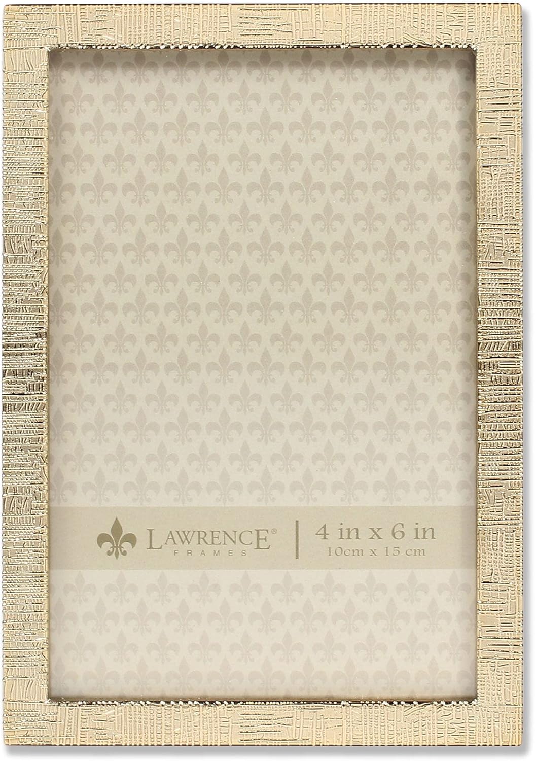 Alternative view of 4x6 Gold Metal Picture with Linen Pattern