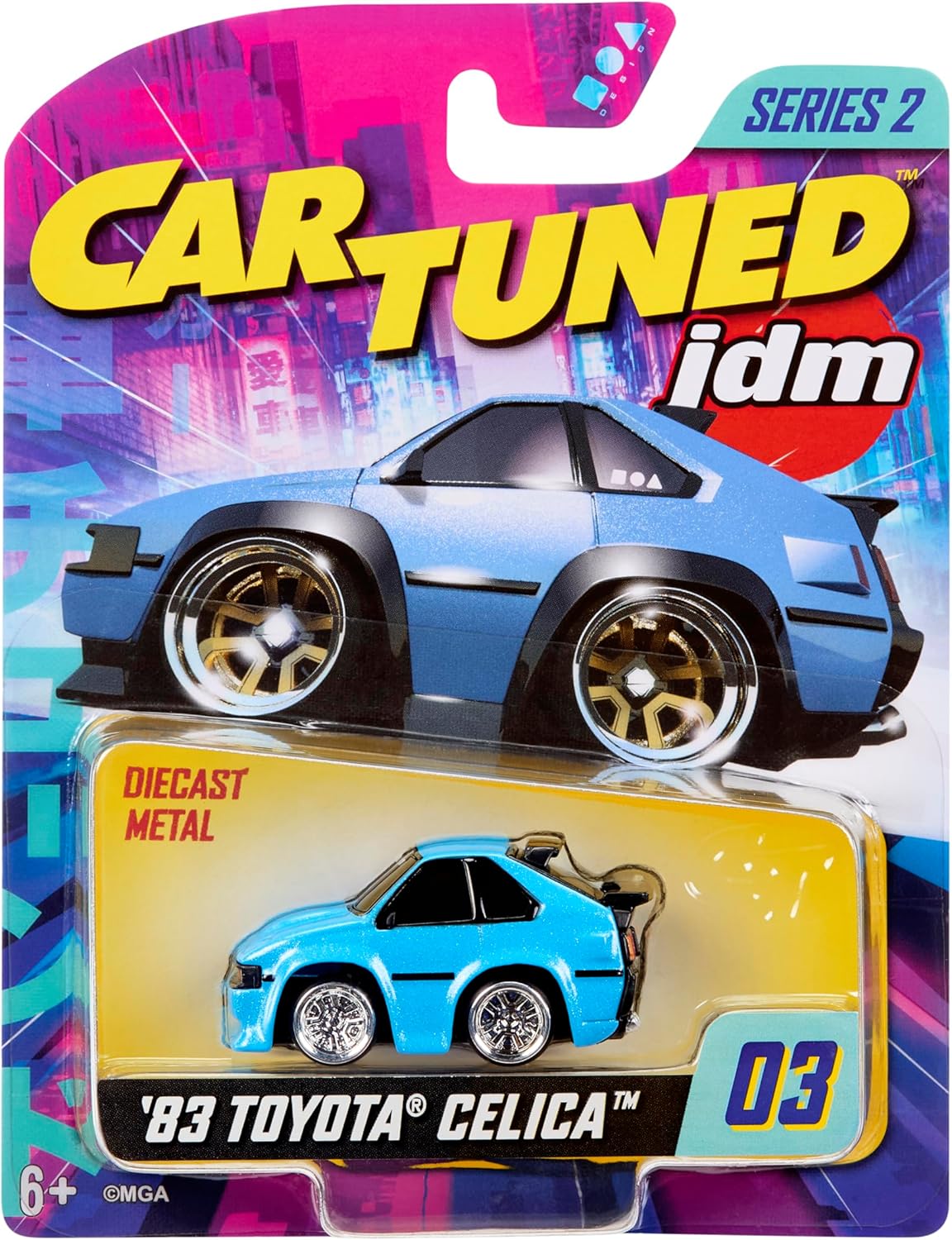 CarTuned JDM Seri 2 1983 Celica Supra, Mavi, Metal Gövde, Diecast Arabası