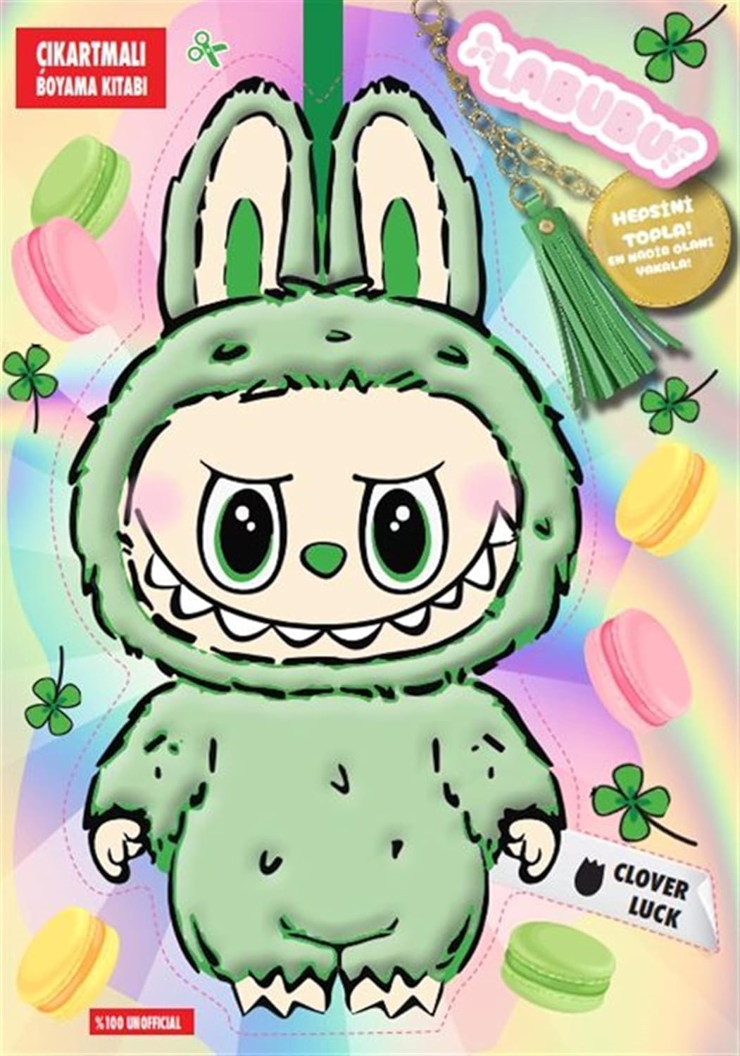 Labubu Clover Luck Çılgın Koleksiyon - Çıkartmalı Boyama Kitabı