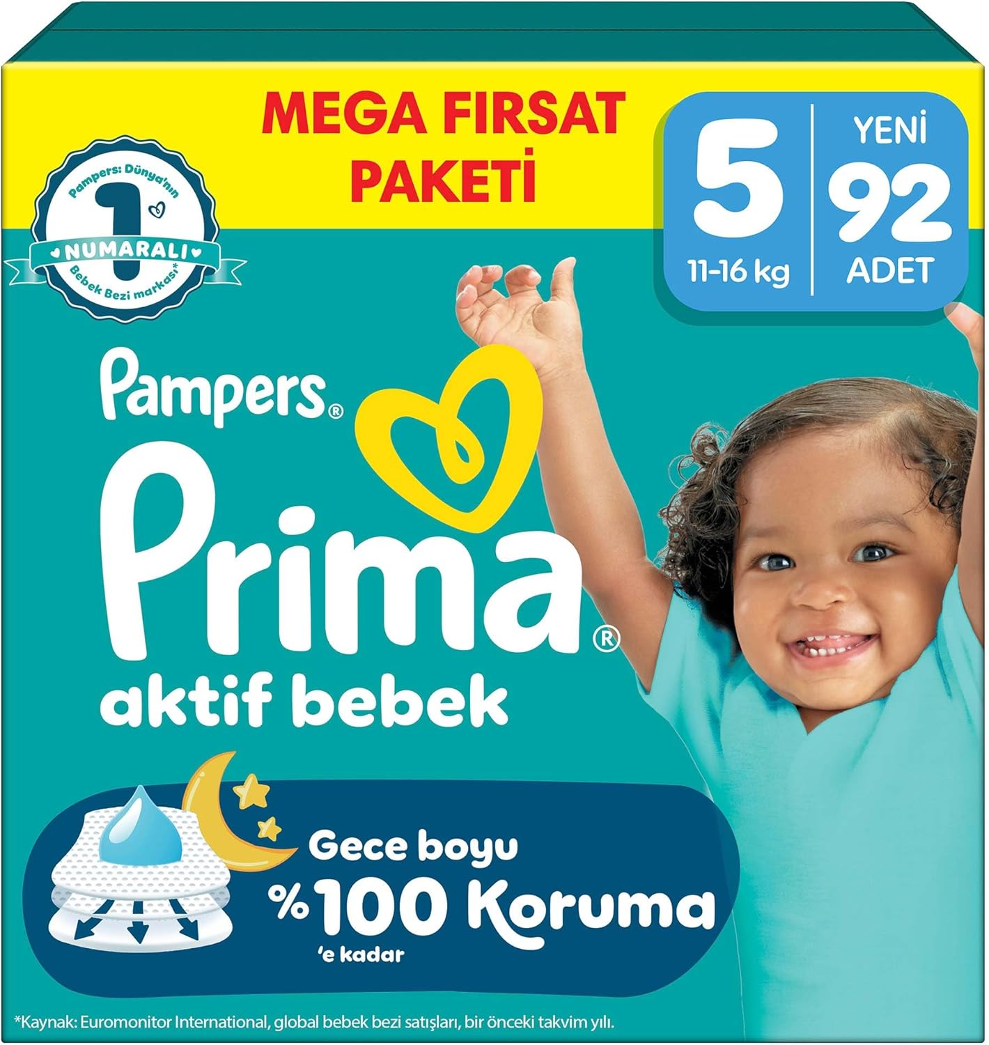 Aktif Bebek Mega Fırsat Paketi 5 Beden 92 Adet