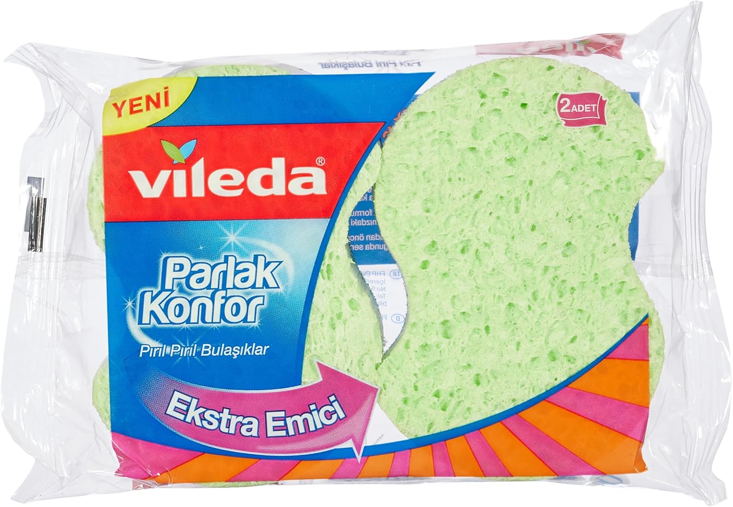 Alternative view of Konfor Oluklu Sünger, 2'li Paket,Parlak