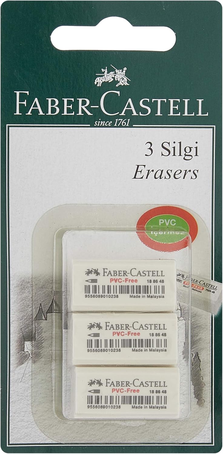 Alternative view of 3 Plastik Silgi 7086/48 (Beyaz)