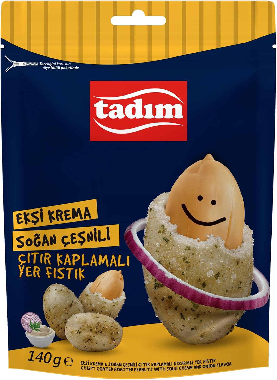 Tadım Yer Fıstığı Çıtır Kaplamalı Ekşi Krema&Soğan 140 Gr