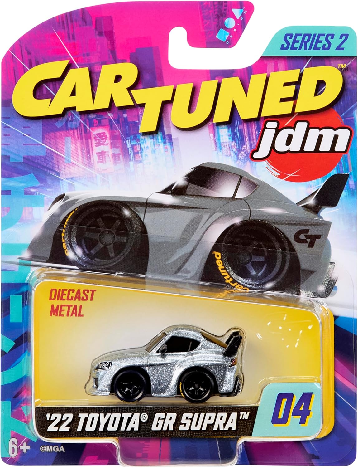 Alternative view of CarTuned JDM Seri 2 2022 GR Supra, Gri, Metal Gövde, Biriktirilebilir Oyuncak Araba