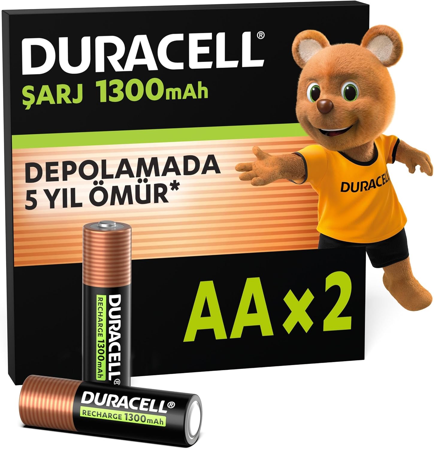 Şarj Edilebilir Pil AA Kalem (2'li Paket), 1300 mAh NiMH, 2000 Sarj Döngüsü, Önceden Sarj Edilmiştir - Görsel 3