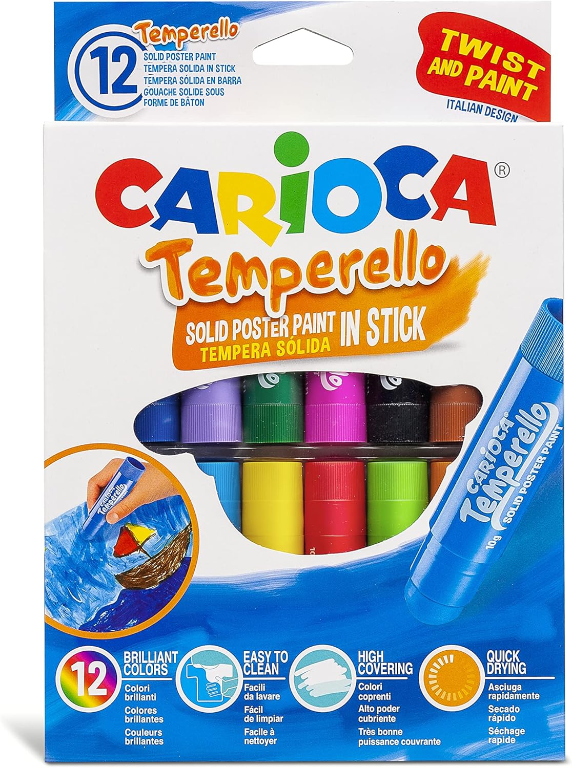 Alternative view of Temperello Stick Poster Boyama Kalemi 12'Li