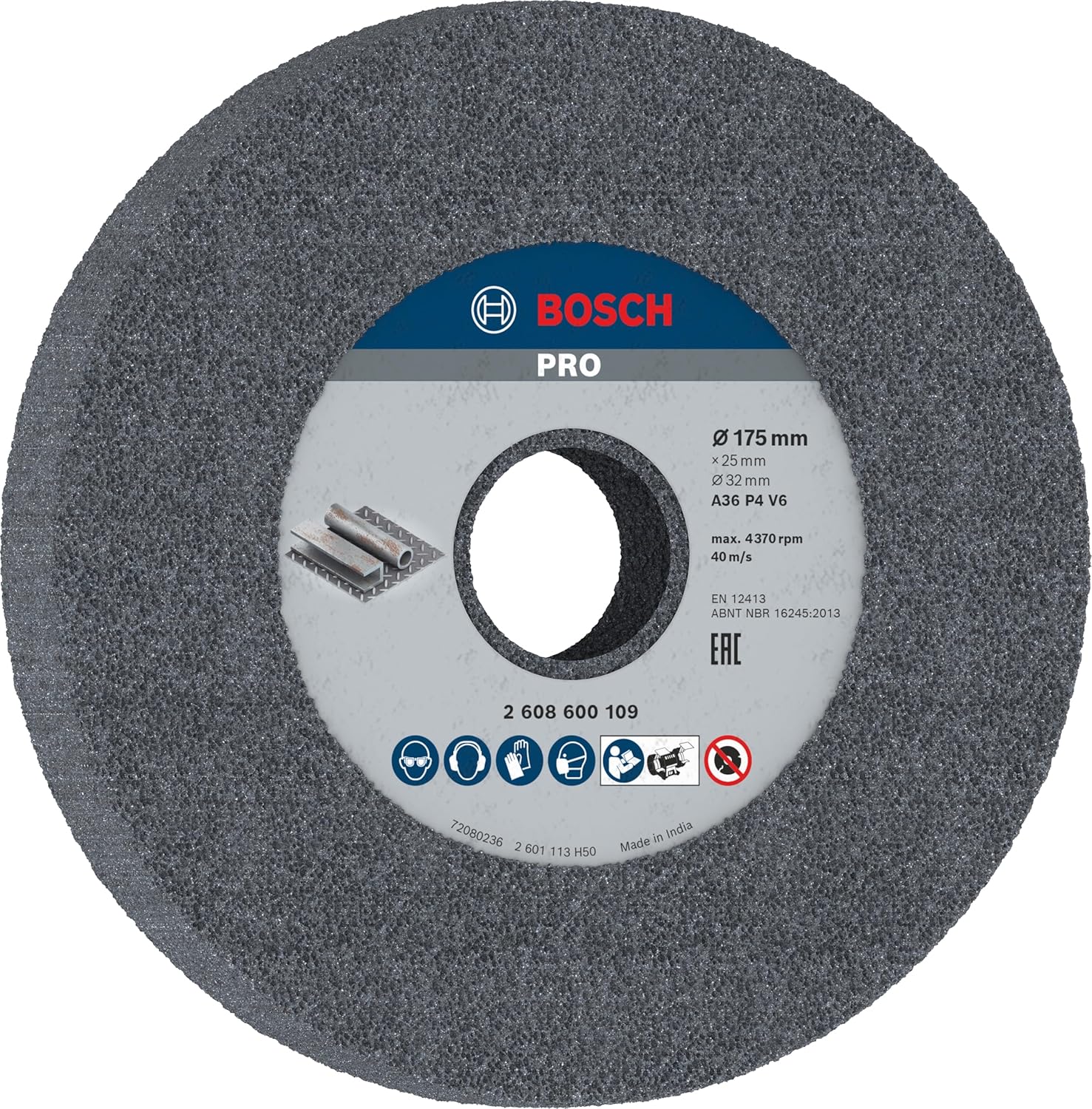 2608600109 aksesuarı zımpara diski için bileme makinesi 175 mm, 32 mm, 36 - Görsel 3