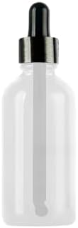 100 ml Metal Kapaklı Damlalık Dropper Şişesi Serum 100 cc Cam Şişe 6 Adet (Siyah Kapak, Şeffaf)