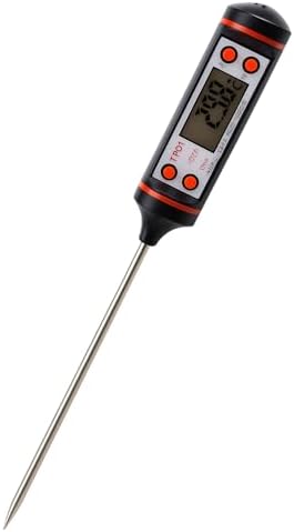 Dijital Et ve Gıda Termometresi, Anında Okuma Özellikli, Paslanmaz Çelik Prob, LCD Ekranlı Mutfak Termometresi