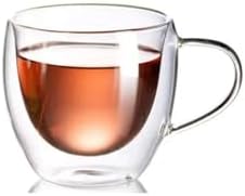 Neskafe Çay Fincanı Çift Cidarlı Cam Kupa 250 ml Kulplu Cam Bardak 1 Adet - 12037 - Görsel 2
