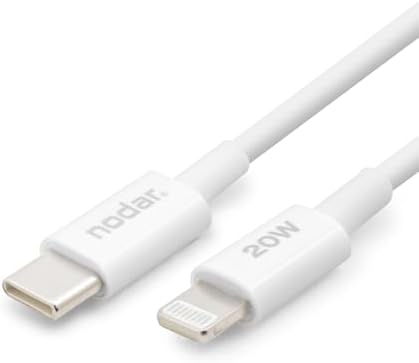Nodar 20W USB-C to Lightning Hızlı Şarj Kablosu 1 Metre PD Veri Kablosu iPhone 14, 13, 12, 11, Pro, Max, iPad Uyumlu Sağlam ve Dayanıklı TPU Yalıtım Yüksek Hızlı Veri Transferi Beyaz ND1151 - Görsel 2
