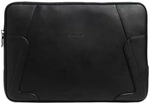 CANTAŞ Premium Laptop Kılıfı, 13-14 inç, Su Geçirmez Suni Deri, 35x25x2.5 cm, Modern Tasarım, Siyah, Fermuarlı, İş ve Günlük Kullanım İçin