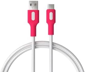 USB A-C Hızlı Şarj Kablosu (Beyaz + Beyaz/Pembe Uç) (150 CM)
