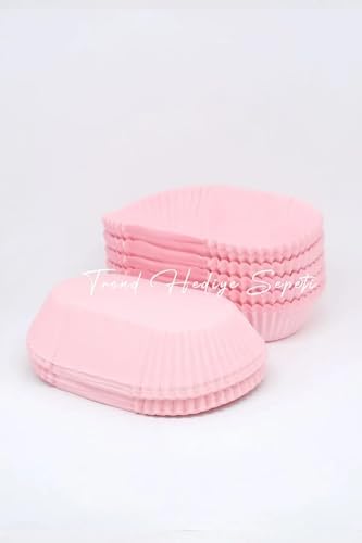 Alternative view of Takribi 200 Adet Büyük Boy Pembe Ekler Kağıdı 8.5x4 Cm, Baklava Sunumluk, Muffin Kek Kalıbı