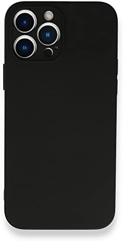 & AKSESUAR iPhone 14 Pro Max ile Uyumlu İçi Kadife Lansman Lens Korumalı Silikon Kılıf Şok Emici Full Kasa Koruma Sağlayan Kılıf (Siyah)