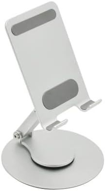 360° Döner Telefon Tablet Standı – iPad, iPhone, Android ve Tüm Cihazlarla Uyumlu Ayarlanabilir Masaüstü Tutucu | Yüksek Stabilite, Çok Açılı Görüntüleme Gümüş