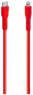 27W PD Type-C to Lightning ile Uyumlu Hızlı Şarj ve Data Kablosu 120cm Neon (Neon Kırmızı) 2DK60NK