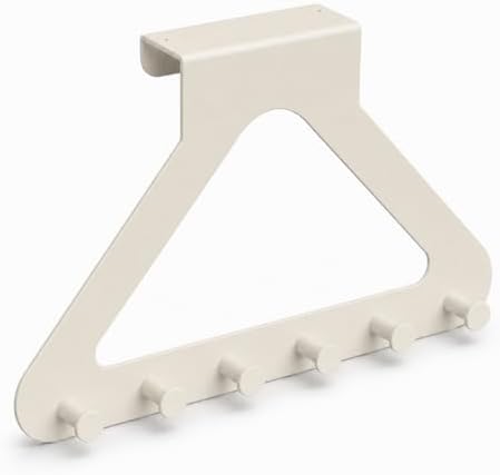 Beyaz Kapı Arkası 6 Kancalı Modern Askı Üçgen Tasarımlı Kapı Askılığı Metal Düzenleyici Çok Amaçlı Havlu Çanta Mont Askısı Pratik Organizer