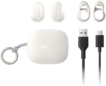 SoundForm Anywhere Kablosuz Kulak İçi Kulaklık, Hafif, Uzun Süreli Konfor Sunan Bluetooth Kulaklıklar, iPhone, iPad, Tablet, Dizüstü Bilgisayar, Bisiklet, Koşu için IPX4 Suya Dayanıklı, Beyaz - Görsel 3