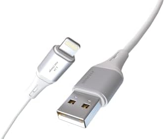 2Adet x 2Metre USB A-Lightning Kablo Seti, 3.1A Hızlı Şarj, Beyaz/Gümüş Metal, REMORAX (2Ad x 2Metre Beyaz)