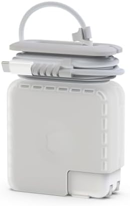 Alternative view of MacBook Şarj Adaptör Kılıfı 60W MagSafe 1-2 61W 67W USB-C Uyumlu A1708 A1989 A2159 A2338 A2442 A2779 | Sert Koruyucu Adaptör Kapak Kablo Düzenleyici Şeffaf
