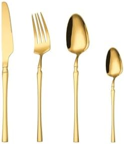 Alternative view of Çelik 24 Parça 6 Kişilik Gold Yemek Kaşık Çatal Bıçak Set cin738sr
