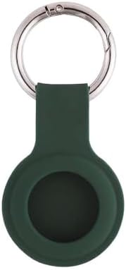AirTag Anahtarlıklı Silikon Kılıf A010 Darbeye Dayanıklı Kaybolmaya Karşı Tam Koruma Kolay Tak-Çıkar Apple AirTags ile Uyumlu Koruyucu Anahtarlık (Petrol Yeşil)
