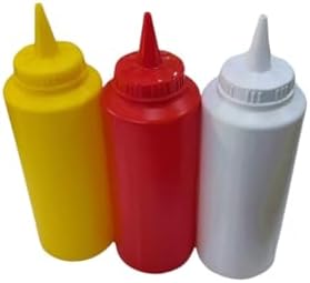 GastroPlast 1000 ml 3 Adet Renkli Sosluk Fişek Ketçap-mayonez-hardal