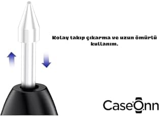 Alternative view of CaseOnn Kalem Ucu 5 Adet Beyaz Beyaz Galaxy Tab S10 Ultra X920 ile uyumlu