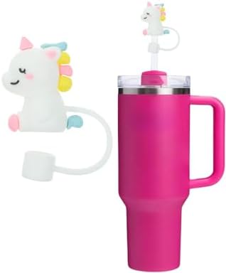 1 Adet Unicorn Figürlü 10mm Silikon Pipet Kapağı – Uyumlu Toz Geçirmez Pipet Tıpası
