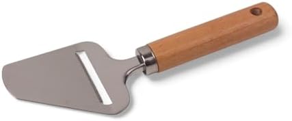 Paslanmaz Çelik Ahşap Saplı Peynir Spatulası | Ahşap Saplı Peynir Rendesi – Şık ve Fonksiyonel Sunum Aracı