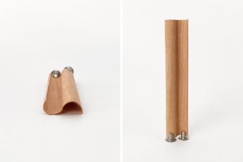8 Adet Zig Zag Ahşap Fitil ve Metal Sehpa - 10 cm uzunluk, 3 cm Genişlik, Mum Yapımı İçin Dekoratif Ahşap Fitil Seti