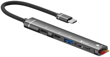 Apera NR44 5in1 Apple iPhone Uyumlu Hızlı Şarj Aleti Type-C Hub Dock USB 3.0 Kart Okuyuculu Tamamı Metal Kasa - Görsel 3