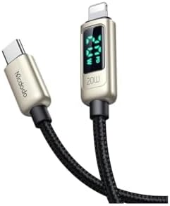 Alternative view of Ca-8811 20W Dijital Göstergeli Type-C To Lightining Pd-Data Şarj Kablosu-Gümüş