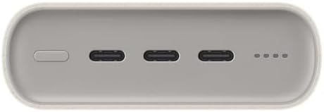 20000 mAh 45 Watt Powerbank, Hızlı Şarj, PD 2.0, 3 Çıkışlı, Kablo Dahil, Bej, 2024 Model - Görsel 3