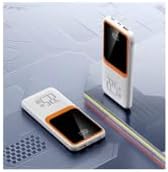 20000 mah power bank PD 20W ve USB 22.5W QUICK FAST HIZLI ŞARJ DAHİLİ TYPE C VE LİGHTNİNG KABLOLU DÜNYA STANDARTLARINA UYGUN POLYMER BATARYA BİREBİR AMPER LCD GÖSTERGELİ POWERBANK (BEYAZ)