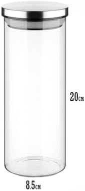 1000ml Vakumlu Metal Kapaklı Borosilikat Cam Kavanoz (8.5cm*20cm) 1 Adet - Görsel 3