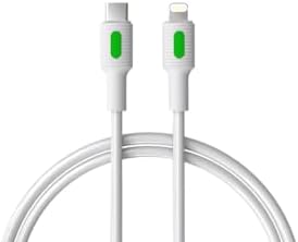 Type C-Lightning PD Hızlı Şarj Kablosu (Beyaz + Yeşil/Beyaz Uç) (150 CM) - Görsel 3
