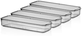 Alternative view of Mina Organizer Plastik Raf, Şeffaf Füme Kapaklı 4 X 750 Ml, Füme