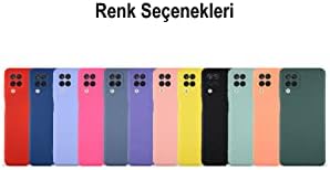 Galaxy A12 ile Uyumlu Kapak İçi Kadife Kamera Korumalı Lansman Silikon Kılıf - Siyah - Görsel 3