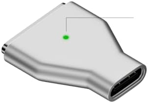 Type-C - MagSafe 3 ile Uyumlu Manyetik Şarj Adaptörü Çevirici 140W Hızlı Şarj Desteği, LED Göstergeli Gümüş SFU-3 - Görsel 3