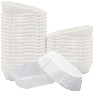 Alternative view of Takribi 200 Adet Büyük Boy Beyaz Ekler Kağıdı 8.5x4 Cm, Baklava Sunumluk, Muffin Kek Kalıbı