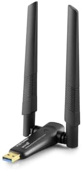 Usb Wıfı Adaptor 2.4Ghz&5Ghz Aıc8832Bu Ax1800 Wifi6 1200Mbps Siyah UAX06 - Görsel 2