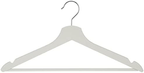 "Bumerang" ahşap elbise askısı, 8’li paket, masif ahşap, beyaz