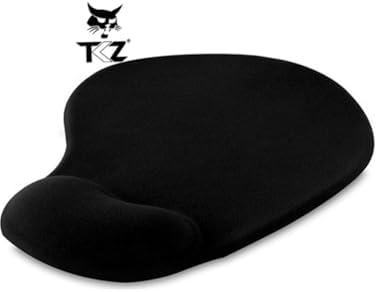 Oval Siyah Bilek Destekli Mouse Pad Ergonomik Kaymaz Taban Oyun ve Ofis için Fare Altlığı Suya Tere Dayanıklı Mouse Pad (3 ADET) - Görsel 3