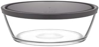 Vega Cam Saklama Kabı Tekli Ekstra Büyük 2370 Ml Yuvarlak Gri Plastik Kapaklı