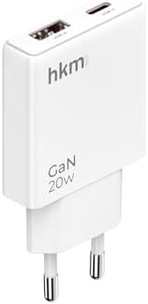 EXTRA SLIM GaN 20W USB-A ve Type-C Çift Portlu Hızlı Şarj Aleti, Ultra İnce Güç Adaptörü, Beyaz - Görsel 2