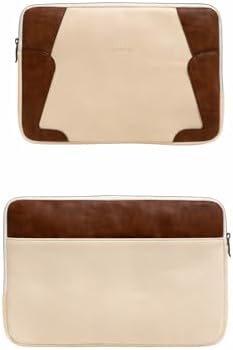 Cantaş Premium Laptop Kılıfı, 13-14 inç, Kahverengi ve Bej Renk, Darbe Korumalı, Su Dayanıklı, 35 x 25 cm - Görsel 3